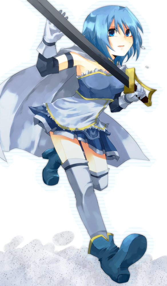 miki sayaka (mahou shoujo madoka magica) drawn by yutsuyutsu