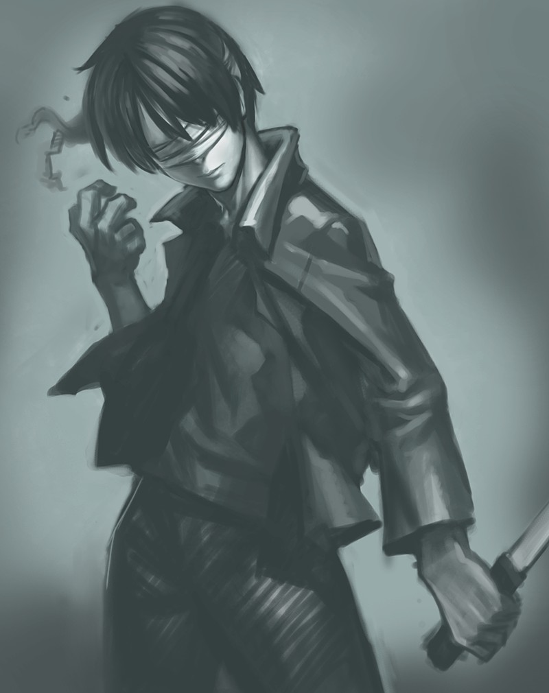tohno shiki and satsujinki (tsukihime) drawn by nfb-zmc