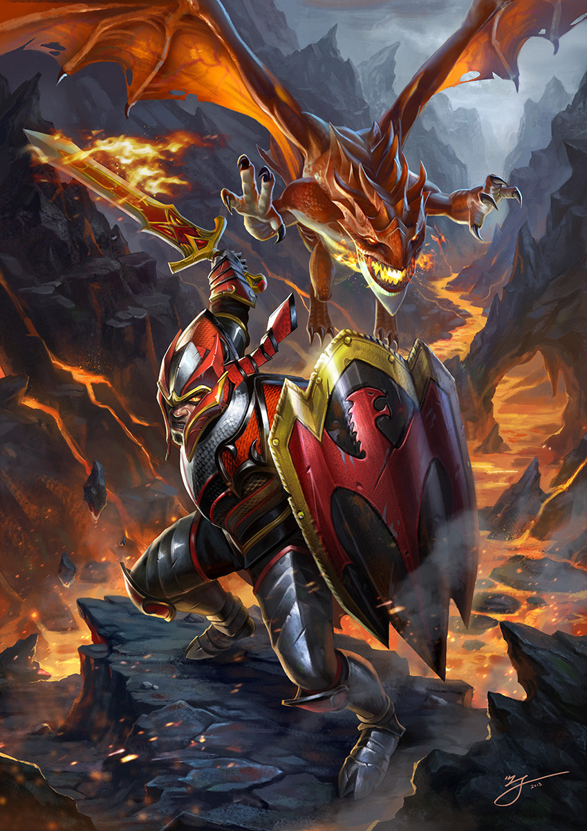 dragon knight (dota and 1 more) drawn by ji_zhang