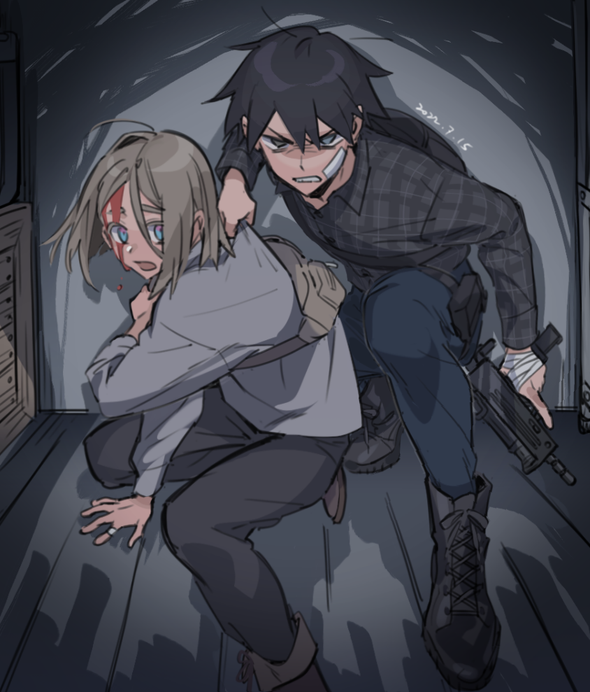 ainsley and ray (original) drawn by ten_(lu2948d)