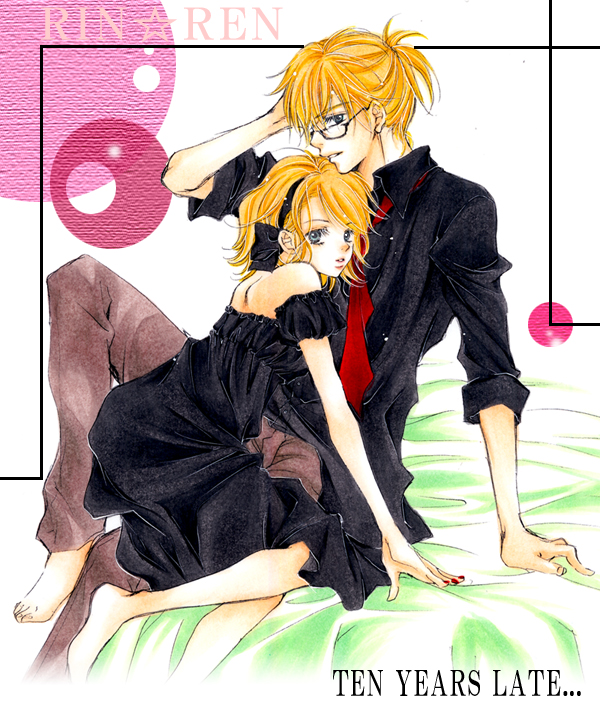 kagamine rin and kagamine len (vocaloid) drawn by yuki_hazumi