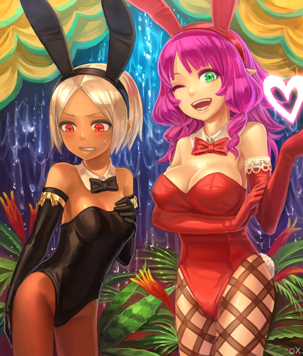 ramina and mitra (original) drawn by ox_(baallore)