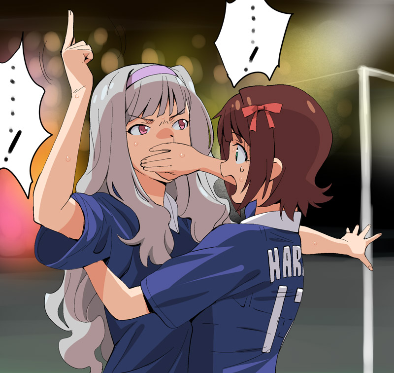 amami haruka, shijou takane, and mario balotelli (idolmaster and 2 more) drawn by a1_(initial-g)