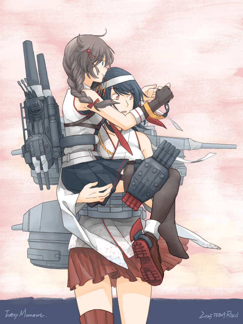 shigure, yamashiro, shigure kai san, and yamashiro kai ni (kantai collection) drawn by riku-a