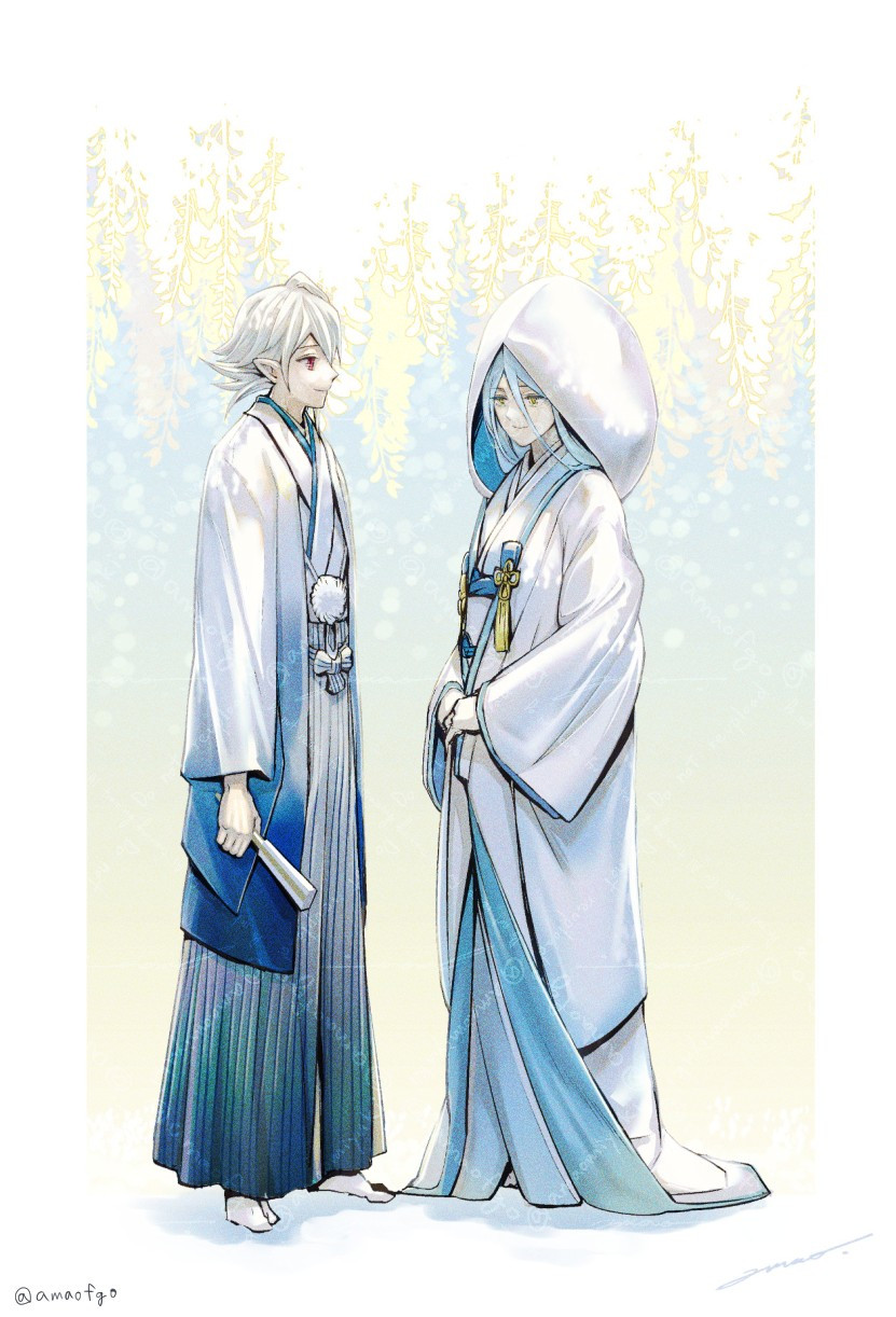 azura and male corrin (fire emblem and 1 more) drawn by amao_miyuki