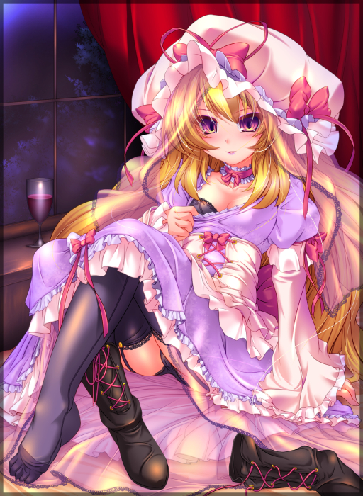 yakumo yukari (touhou) drawn by akatsuki_shimeji