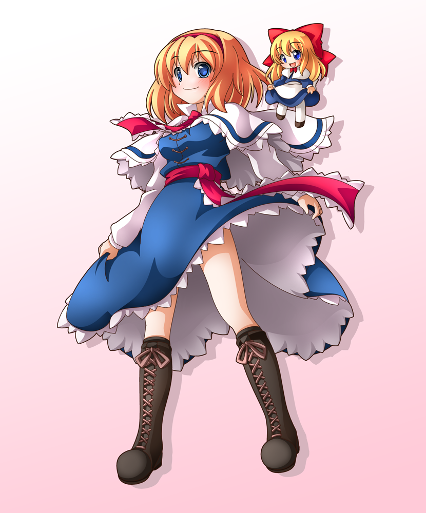 alice margatroid and shanghai doll (touhou) drawn by shinjitsu