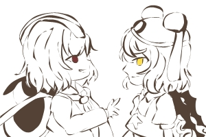 kokutenshi hibaru and umatachi tsugumi (len'en and 1 more) drawn by guodongpaofu
