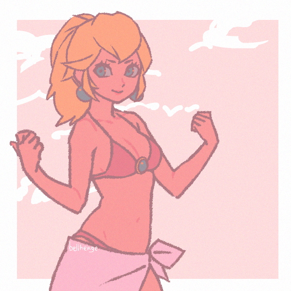princess peach (mario and 1 more) drawn by bellhenge