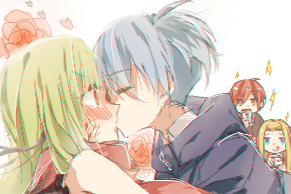 shiota nagisa, akabane karma, kayano kaede, and nakamura rio (ansatsu kyoushitsu) drawn by gisaya
