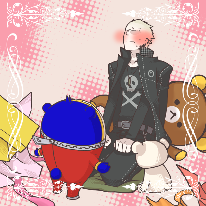 tatsumi kanji, kuma, rilakkuma, and korilakkuma (persona and 2 more) drawn by mat070