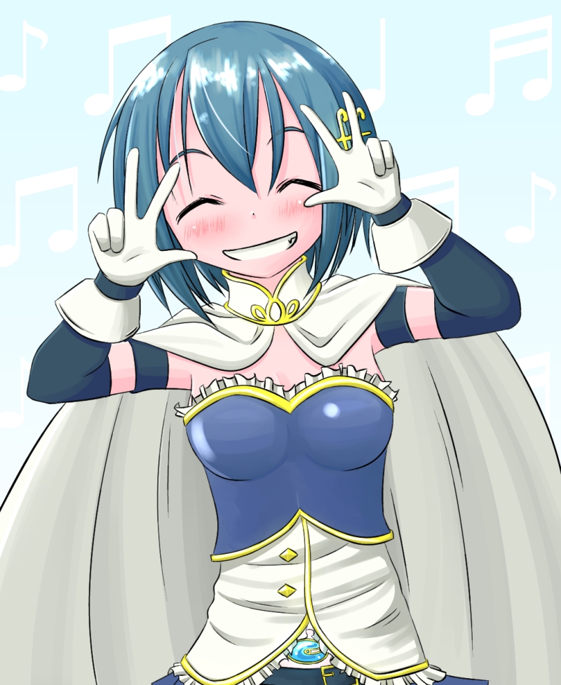 miki sayaka (mahou shoujo madoka magica) drawn by kudrayvka