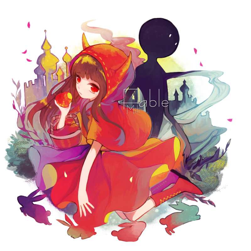 little red riding hood, alice, and deemo (little red riding hood and 2 more) drawn by yeonie