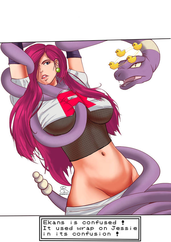 jessie and ekans (pokemon) drawn by wankzey