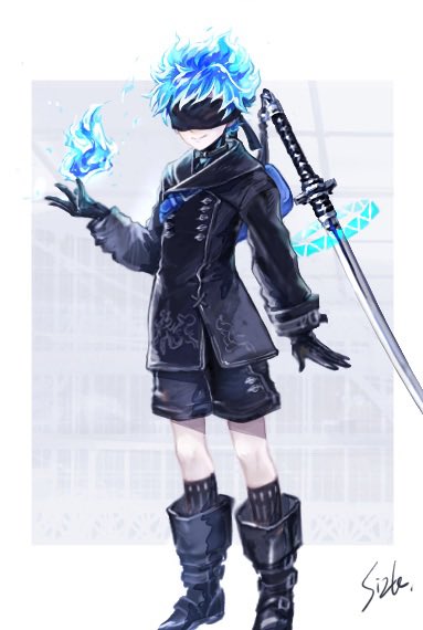 9s and ortho shroud (nier and 2 more) drawn by lauren-cin
