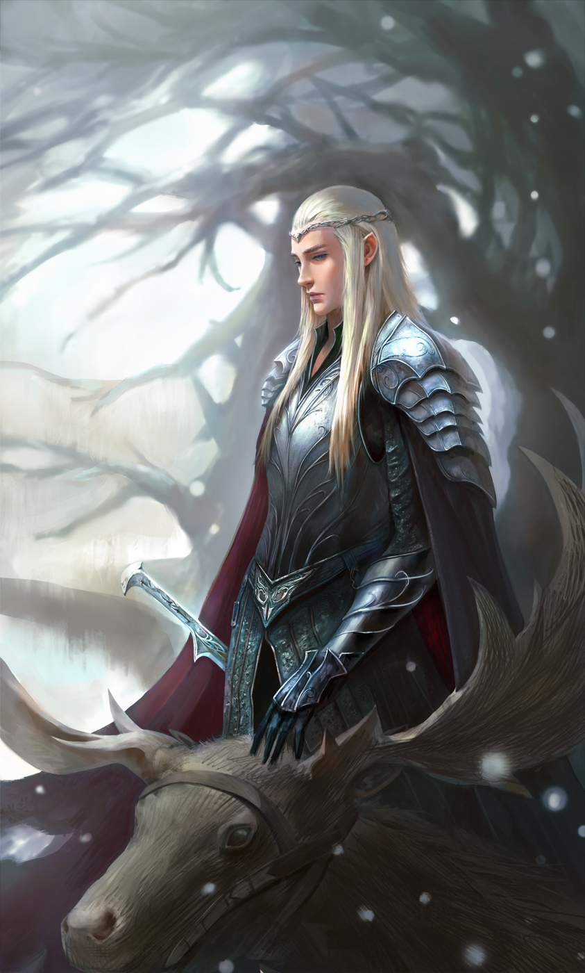 thranduil (tolkien's legendarium and 1 more) drawn by yu_xinhe