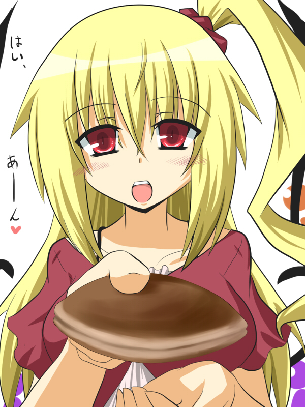 flandre scarlet and flan-maman (touhou) drawn by goma_(gomasamune)