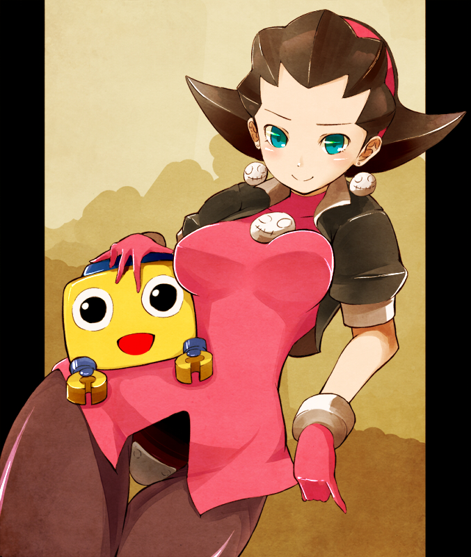 tron bonne and servbot (mega man and 1 more) drawn by kikki