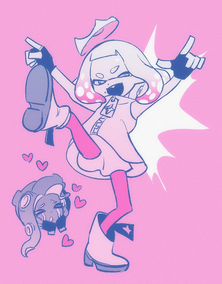 marina and pearl (splatoon and 1 more) drawn by tama_launcher