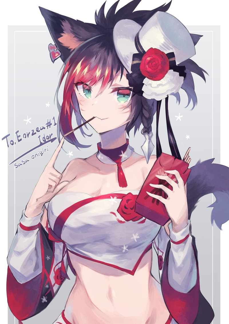 warrior of light and marie makise (original and 2 more) drawn by sasa_onigiri
