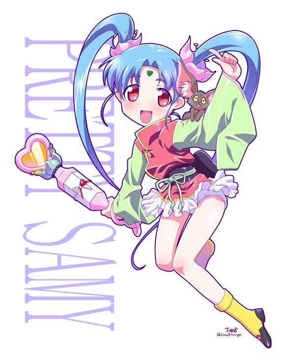 ryou-ouki, pretty sammy, and kawai sasami (mahou shoujo pretty sammy) drawn by himehachi_(hime8manga)