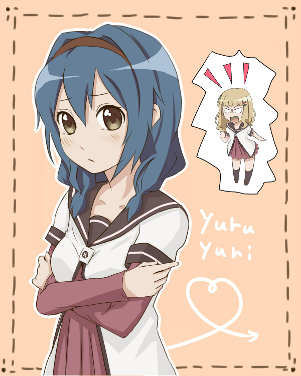 oomuro sakurako and furutani himawari (yuruyuri) drawn by zias