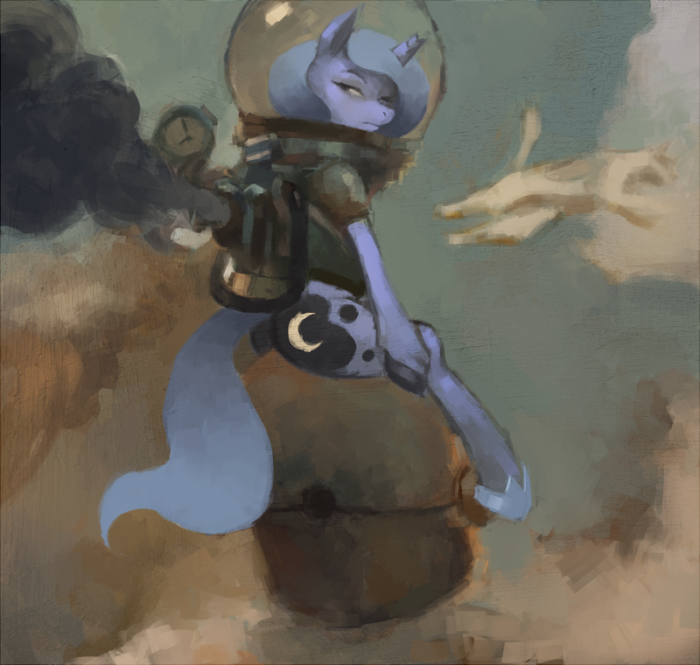 princess luna (my little pony and 1 more) drawn by crookedtrees