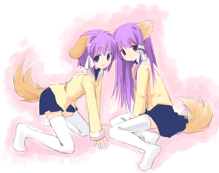 fujibayashi kyou and fujibayashi ryou (clannad) drawn by tatsukichi