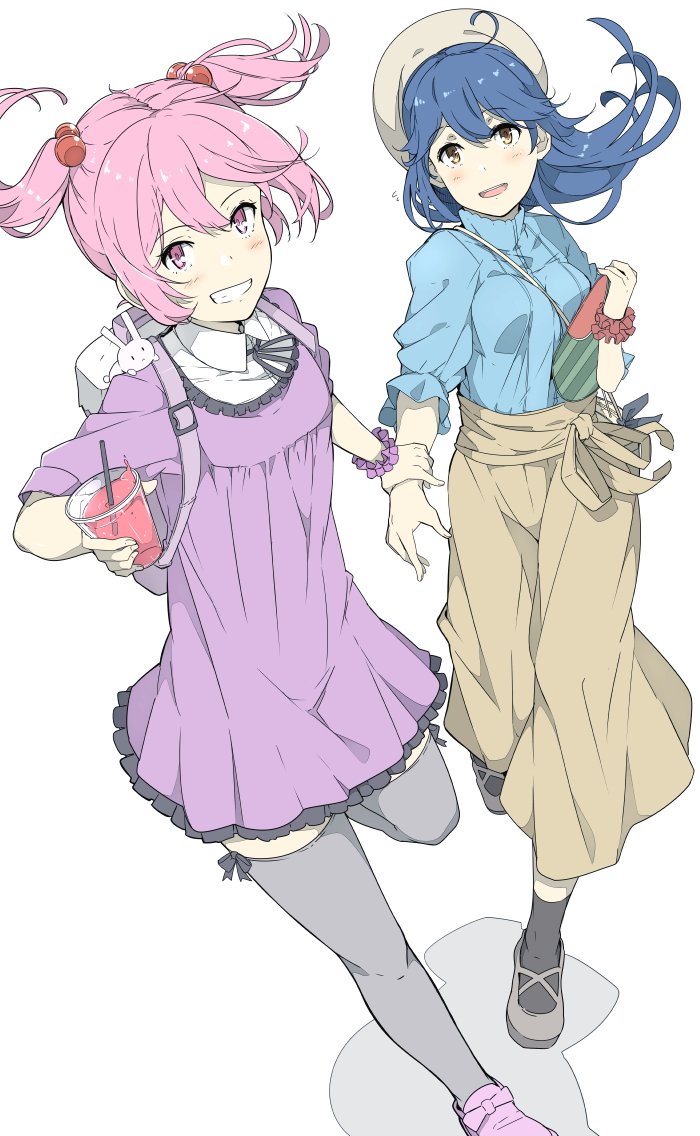 ushio and sazanami (kantai collection) drawn by ninimo_nimo