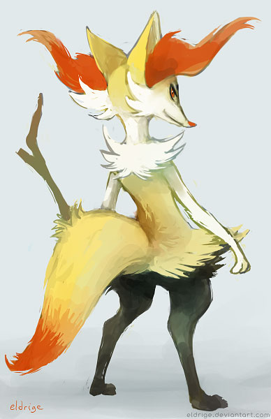 braixen (pokemon) drawn by eldrige