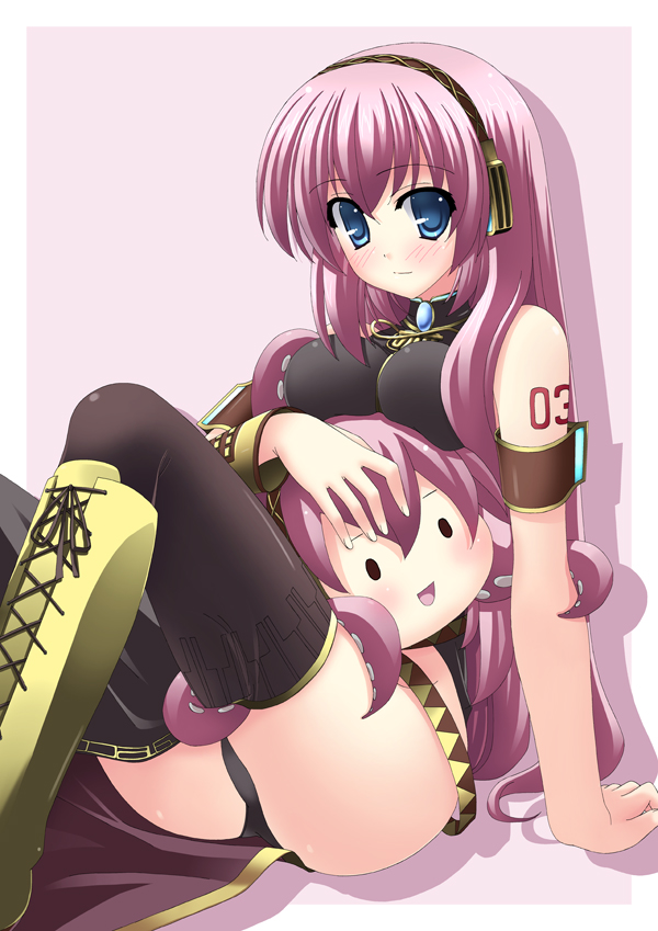 megurine luka and takoluka (vocaloid) drawn by rappa_(rappaya)