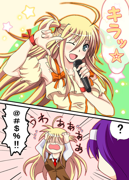 ranka lee, arisa bunnings, and tsukimura suzuka (lyrical nanoha and 2 more) drawn by kose