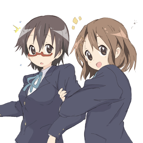 hirasawa yui and manabe nodoka (k-on!) drawn by core_(mayomayo)