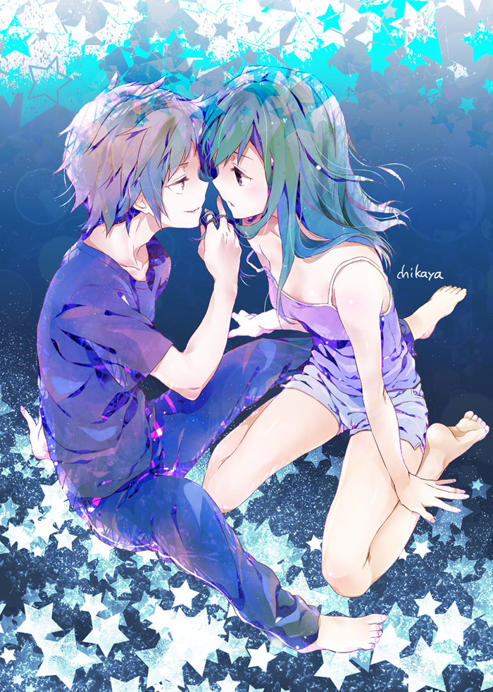 kido tsubomi and kano shuuya (kagerou project) drawn by chikaya