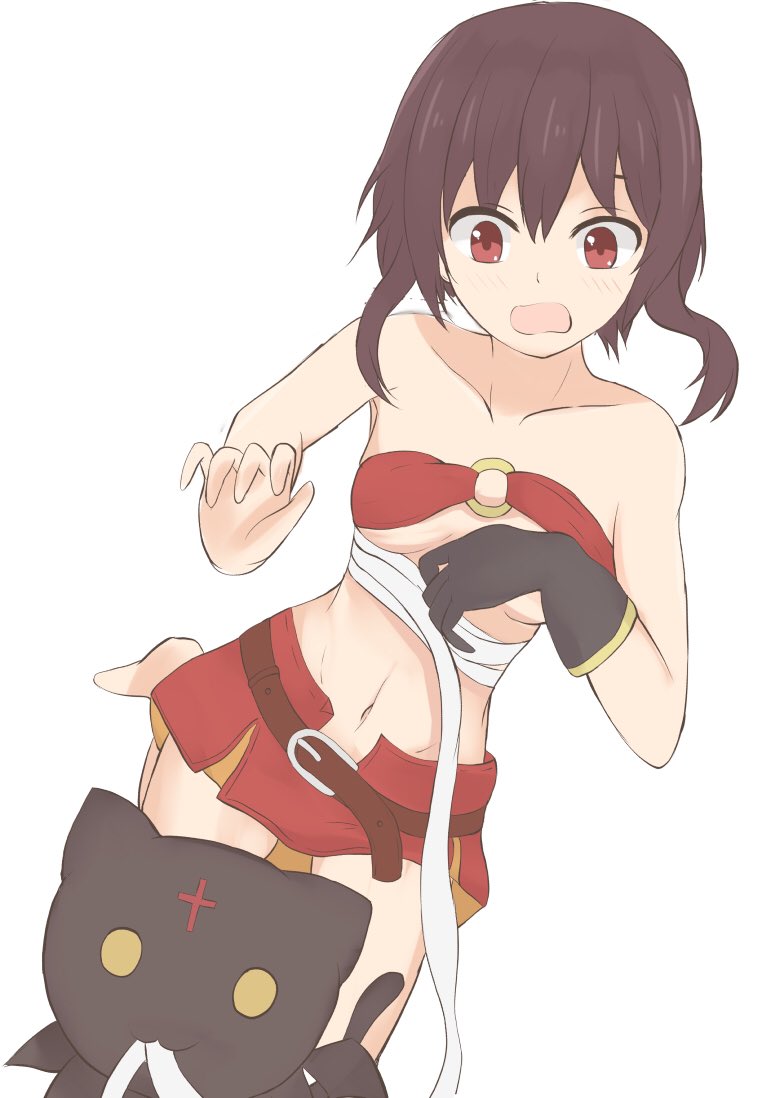 megumin and chomusuke (kono subarashii sekai ni shukufuku wo!) drawn by mos_(msmosmasa)