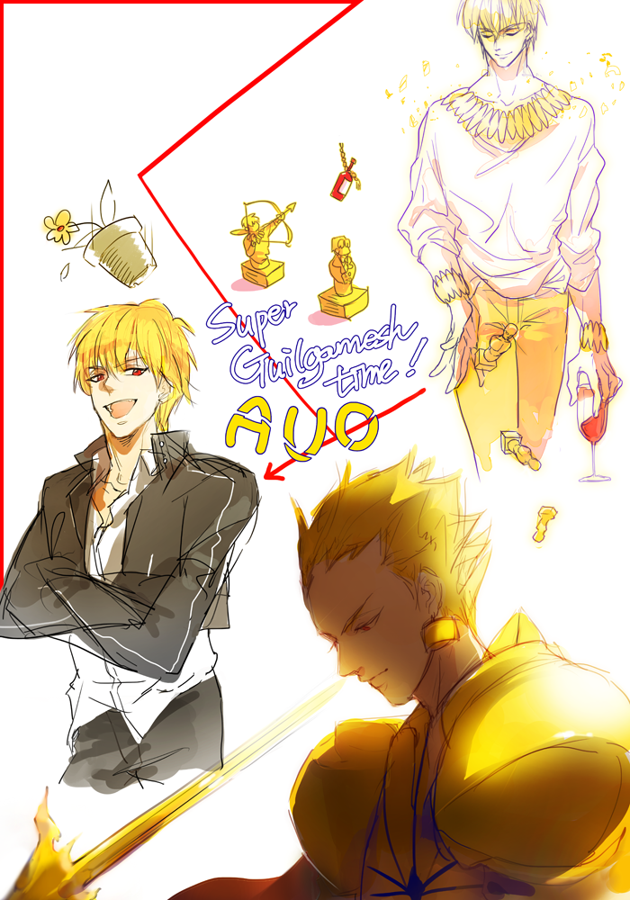 gilgamesh (fate and 2 more) drawn by chacall