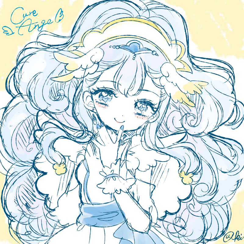 yakushiji saaya and cure ange (precure and 1 more) drawn by uzuki_aki
