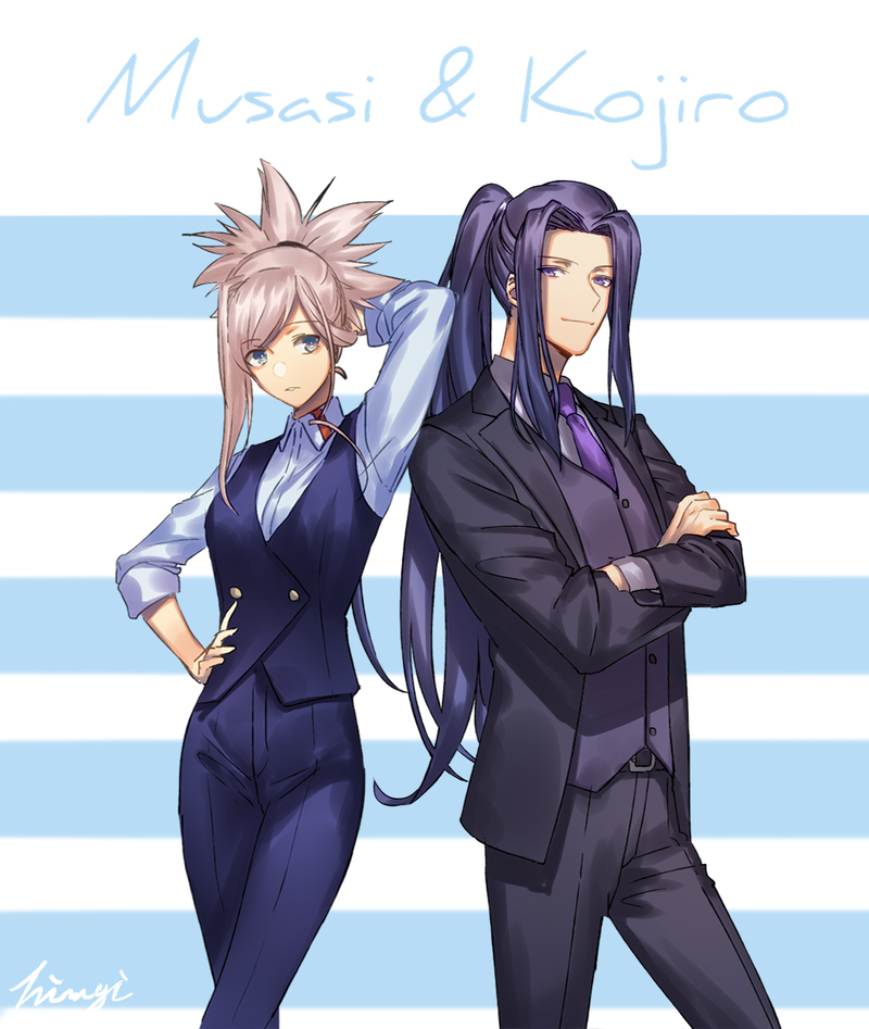 miyamoto musashi and sasaki kojirou (fate and 1 more) drawn by hiiragi_(karashriker)