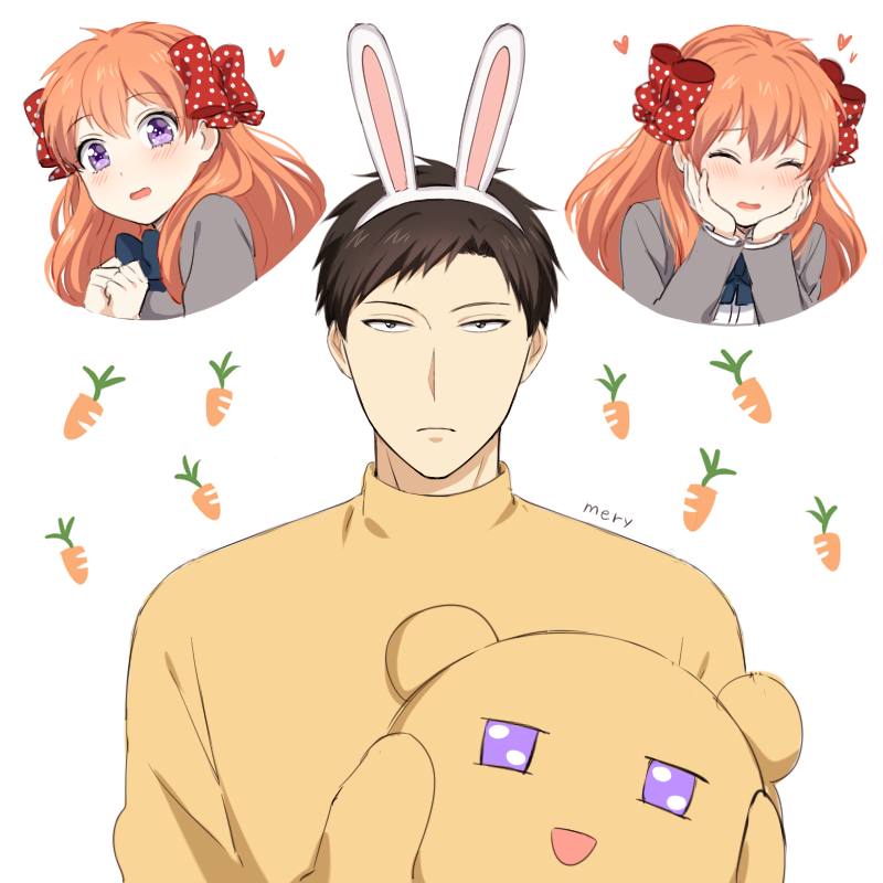 sakura chiyo and nozaki umetarou (gekkan shoujo nozaki-kun) drawn by mery_(yangmalgage)