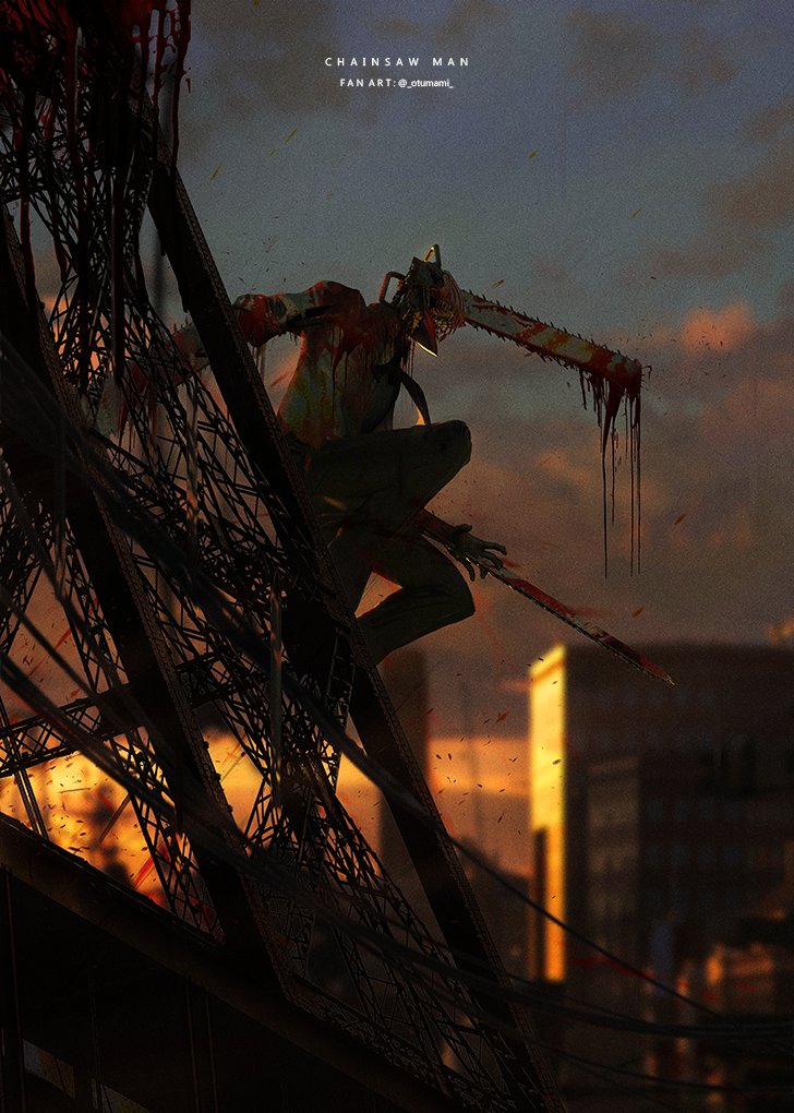 denji (chainsaw man) drawn by otsumami_(bu-bu-heaven)