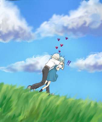 ayanami rei and nagisa kaworu (neon genesis evangelion) drawn by lrk