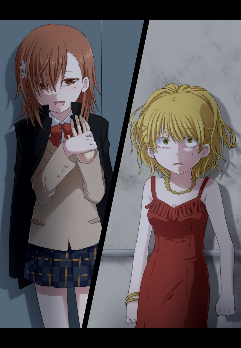 misaka mikoto and gokusai kaibi (toaru majutsu no index) drawn by idora_(idola)