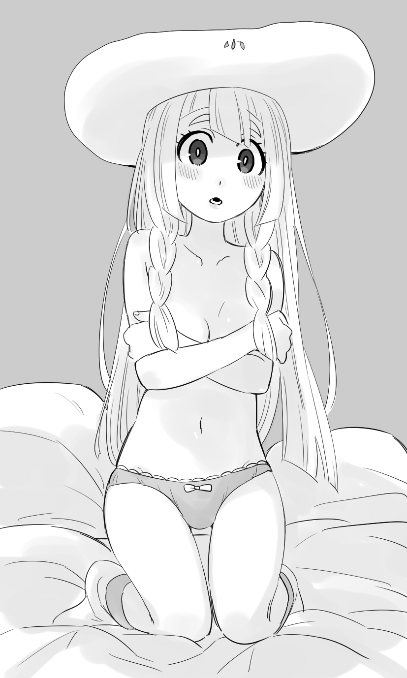 lillie (pokemon and 1 more) drawn by amagaeru_(amapippi052525)