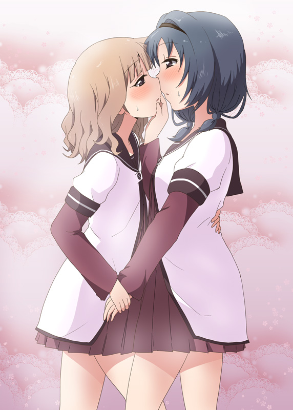 oomuro sakurako and furutani himawari (yuruyuri) drawn by 7001