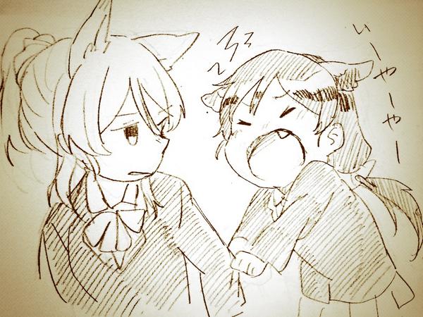 tojo nozomi and ayase eli (love live! and 1 more) drawn by hamada_(super_tachioyogi_kyousou)