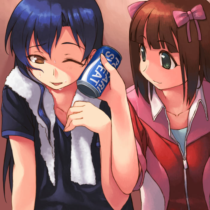 kisaragi chihaya and amami haruka (idolmaster) drawn by temurei_(vovovov)