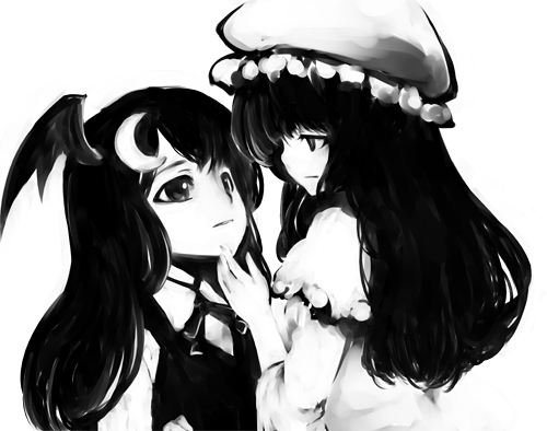 patchouli knowledge and koakuma (touhou) drawn by sakuraba_yuuki