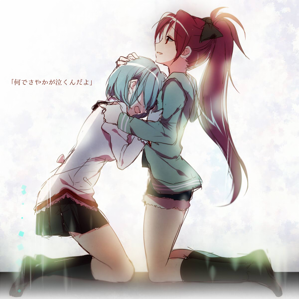 miki sayaka and sakura kyoko (mahou shoujo madoka magica) drawn by mizukikushou
