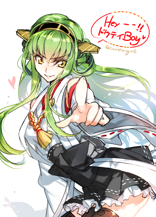 kongou and c.c. (kantai collection and 1 more) drawn by creayus