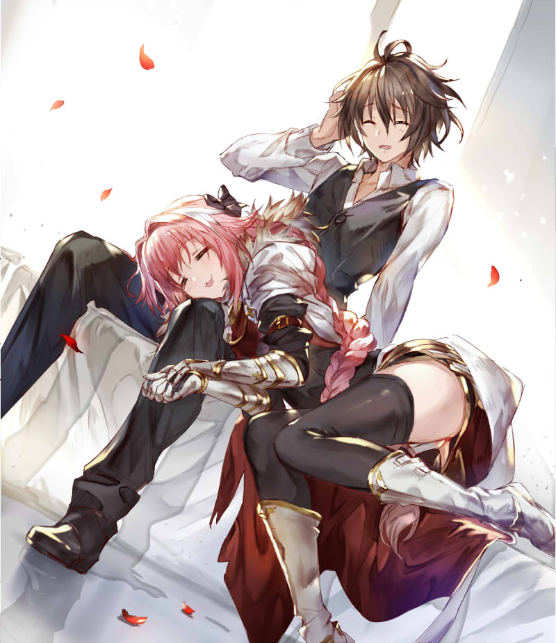 astolfo and sieg (fate and 2 more) drawn by 77gl